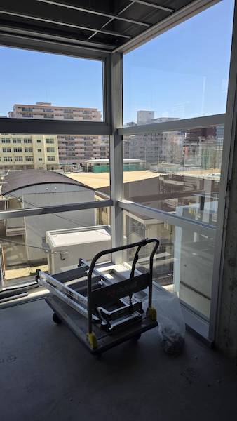 工事の進捗 👷 院内からの景色です